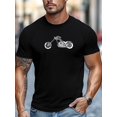 thumbnail image 2 of Plus-Size Men'S T-Shirt, Comfortable And Versatile, Easy And Clean, Featuring a Motorcycle Design Outlined with Men'S Lines, Perfect for Summer Casual Wear with a Round Neck And Short Length, Plus, 2 of 5