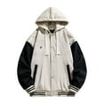thumbnail image 3 of WILLBEST Sudaderas para Hombre, Chaqueta con Capucha De Manga Larga y Cuello De Solapa, Estilo Informal Deportivo con Bloques De Color De Otoño para Hombre XGrande, 3 of 3