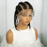 Synthetic Full Lace Cornrow Box Braids Wig 14Inches Short Braided Lace Front Wigs for Women Jumbo Knotless Box Braid Lace Wigs