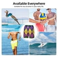thumbnail image 7 of Kdxio Mardi Gras4 Print Men'S Swim Trunks With Compression Liner 7 Inch Inseam Quick Dry Swim Shorts, 7 of 7