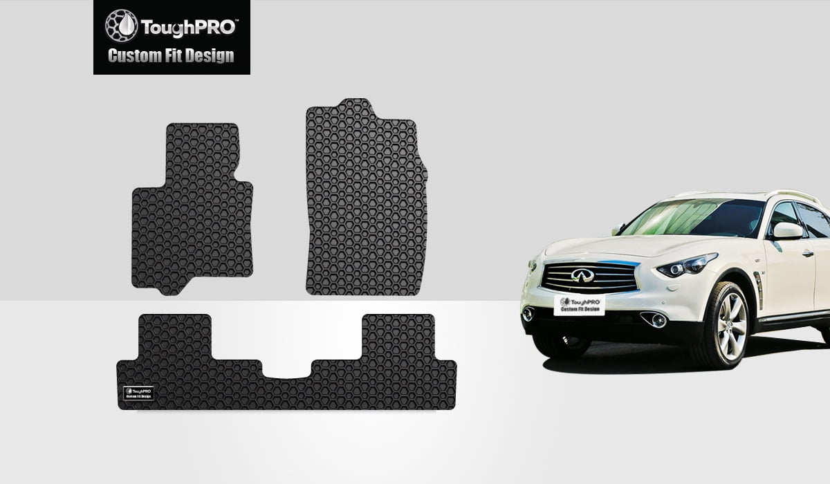 ToughPRO 1st & 2nd Row Mats Compatible with INFINITI QX70 All Weather Heavy Duty (Made in