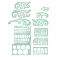 thumbnail image 3 of Geometric Drawings Templates, Scales Clear And Accurate 12Pcs Multifunction Drawing Template, For Clothing Designs Of Cutting,Drawing Furniture Designs, 3 of 8