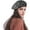 Gray., variant on Fashion Lady Leopard Print Beret Hat, Wool Warm Plain Beanie Hat, Vintage Artist Cap