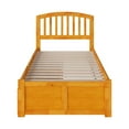 thumbnail image 4 of AFI Richmond Twin Size Platform Bed with Panel Footboard and 2 Storage Drawers in Caramel Latte, 4 of 5