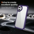 thumbnail image 3 of for iPhone 16 Plus Case Clear, [Wireless Charging][Anti-Yellowing][Military-Grade Protection] Hybrid Clear Back Shockproof Slim Magnetic Phone Case for iPhone 16 Plus,Purple, 3 of 7