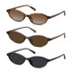 thumbnail image 1 of Gafas de Sol Retro Ovaladas de Ojo de Gato UV400 para Mujer 3 Pack CL009, 1 of 6