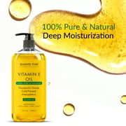 Majestic Pure Vitamin E Oil - 100% Pure & Natural, 20,000 IU | Premium Grade, Cold-Pressed and Tocopherol to Repair Dry, Damaged Skin| Moisturizing Skin, Hair and Scalp 8Fl Oz