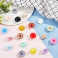 thumbnail image 4 of 19Pcs 19 Colors Silicone Beads DIY Nursing Necklaces and Bracelets Making Chewing Pendants For Teethers Hat Mixed Color 26x12mm Hole: 2.5mm 1pc/color, 4 of 7