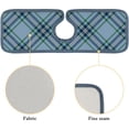 thumbnail image 6 of 4 Pcs SKYSONIC Faucet Absorbent Mat Blue Tartan Texture Washable Counter Drying Pads Behind Faucet for Kitchen Bathroom, 6 of 7