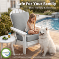 thumbnail image 4 of NOFFA 5 Set 20 x 20 x 4 inch Outdoor Chair Cushions for Patio Furniture for Wicker Chair, Sofa, Fade & Water Resistant Removable Cover and Straps, Gray, 4 of 8