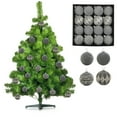 thumbnail image 5 of FEOLGEHLY Extra Large Christmas Tree Ornaments Set Velvet Balls, 16 Pcs Shatterproof Christmas Bulbs Ornaments for Xmas Tree Decorative, Vintage Party Home Neutral Decorations, Gray, 5 of 7