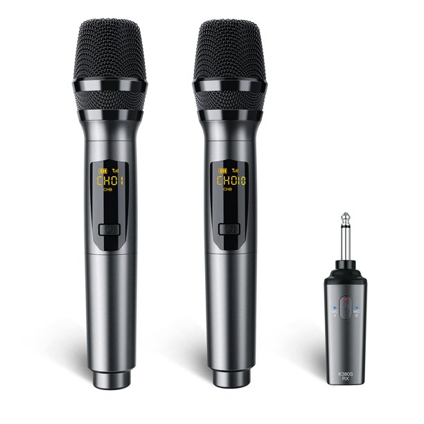 Micrófono inalámbrico LEKATO K380S Micrófono dinámico recargable