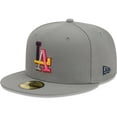 thumbnail image 3 of Men's New Era Gray Los Angeles Dodgers Color Pack 59FIFTY Fitted Hat, 3 of 5