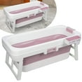 thumbnail image 6 of Lorelo 51 inch Foldable Bathtub, Portable Bathtub for Adult, Large Collapsible Tub with Flip-up Handle, Freestanding Surround Collapsible Bathtub, No Lid, Hot Bath, Ice Bath, 6 of 8