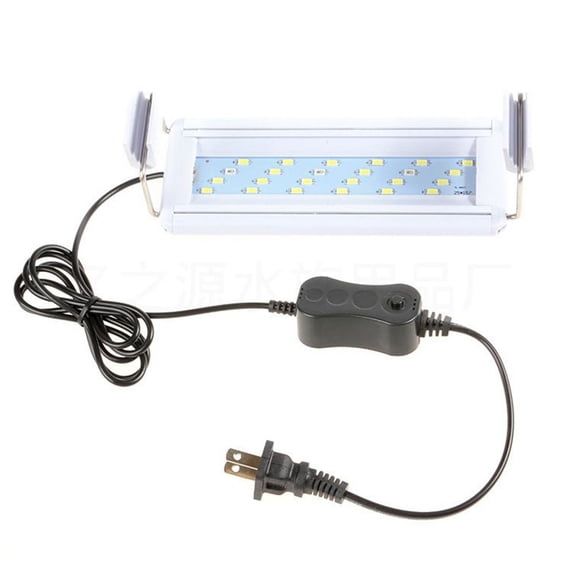 Extendable Planted Clip-on Aquatic Plant Waterproof Freshwater Fresh Plants Grow Lights Aquarium LED Light Fish Tank Light Aquarium Lamps 20CM US PLUG