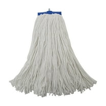 Mop Head, Economical Lie-Flat Head, Rayon Fiber, 20oz, White, 12/Carton