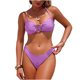 thumbnail image 2 of Traje de baño de 2 piezas para mujer, trajes de baño para mujer, bikini de mujer con escote en V y tirantes, traje de baño dividido para nadar, traje de baño de nailon para mujer, 2 of 7