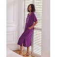 thumbnail image 5 of Ekouaer Long Nightgown for Women Short Sleeve Sleepwear Plus Size Loungewear with Pockets, 5 of 6