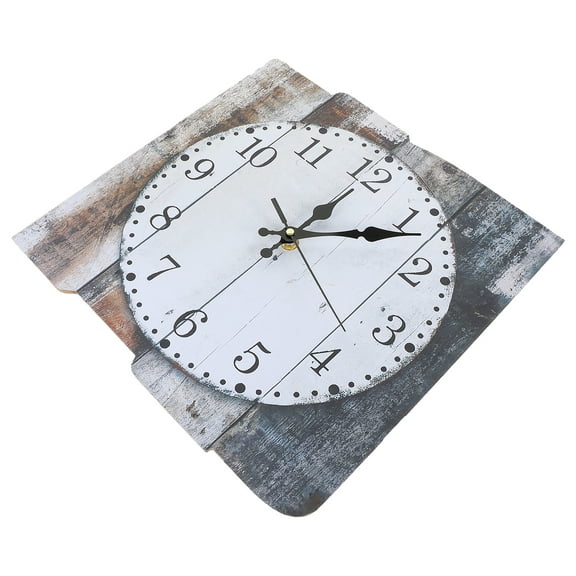 Vintage Style Wall Clock with Density Board for Home Decor in Light Grey Color