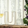 thumbnail image 2 of Balsa Circle 8" Gold U Metal 3D Wire Alphabet Number Sign Wedding Party Bar Tabletop Decorations, 2 of 6