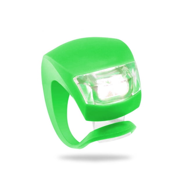 Transemion 1/2/4pcs Bike Night Riding Safety Warning LED Frog LED Bike Frog Front Light Rear Taillight Green