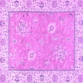 thumbnail image 1 of Ahgly Company Indoor Square Oriental Purple Traditional Area Rugs, 3' Square, 1 of 4