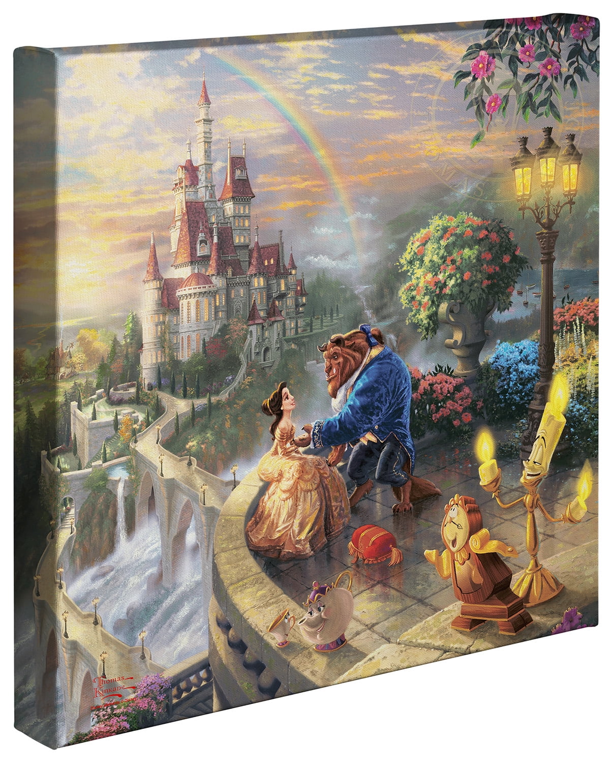 Thomas Kinkade Beauty and the Beast Falling in Love - 14" x 14" Gallery