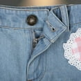 thumbnail image 4 of Women's Pink Pleated Denim Skirt Casual Everyday Pink Good Blue S, 4 of 6