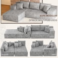 thumbnail image 3 of Zocalo Sofá seccional Cloud de 274 cm, sofá modular sin estructura con forma de L y asiento profundo, sofá tapizado moderno y cómodo para sala de estar, no requiere montaje (Chenilla, gris), 3 of 6