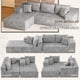 thumbnail image 3 of Zocalo Sofá seccional Cloud de 274 cm, sofá modular sin estructura con forma de L y asiento profundo, sofá tapizado moderno y cómodo para sala de estar, no requiere montaje (Chenilla, gris), 3 of 6