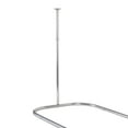 thumbnail image 4 of Utopia Alley Rustproof Wall Mounted Aluminum Hoop Shower Rod With Ceiling Support for Clawfoot Tub, 54 Inch Extra Large Size by 26 Inch, Chrome, 4 of 11