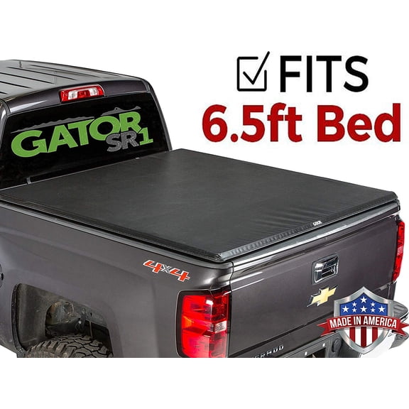 Gator SR1 (Fits) 2007-2013 Chevy Silverado GMC Sierra 6.5 FT Bed ONLY Premium Roll Up Truck Bed Tonneau Cover Made in the USA 55106