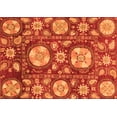 thumbnail image 1 of Ahgly Company Indoor Rectangle Abstract Orange Modern Area Rugs, 7' x 10', 1 of 4
