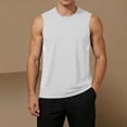 thumbnail image 4 of Men's Summer Tank Tops Workout Gym Sleeveless Shirts Moisture Wicking Breathable Casual Muscle Shirt Big and Tall Size M-5XL White, 4 of 9