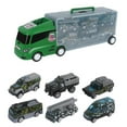 thumbnail image 2 of Hesroicy 1 Set Truck Container Toy Miniature Fire-Truck Engineering Truck Police-Car Diecast Alloy Vehicle Toy 1:50 Scale Portable Car Transporter Children Boy Toy Birthday Gift, 2 of 8
