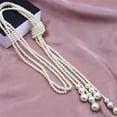 thumbnail image 3 of SIfdSeng Colliers de Mode Version Coréenne de Perle Collier Noué Multi-Couches Accessoires de Chaîne de Chandail Double Couche, 3 of 8