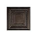 thumbnail image 3 of Fasade Easy Installation Portrait Smoked Pewter Glue Up Ceiling Tile/ Ceiling Panel (12" X 12" Sample), 3 of 3