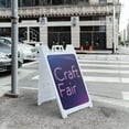 thumbnail image 5 of Craft Fair  24" x 36" Double Sided A-Frame Sidewalk Sign, Includes 2 Plastic Inserts | Foldable Portable White Signicade Sandwich Board Signs, 5 of 5