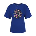 thumbnail image 4 of Womens Tops Short Sleeve Summer Tops For Women Casual Fashion Print Round Neck Womens T Shirts, 4 of 4