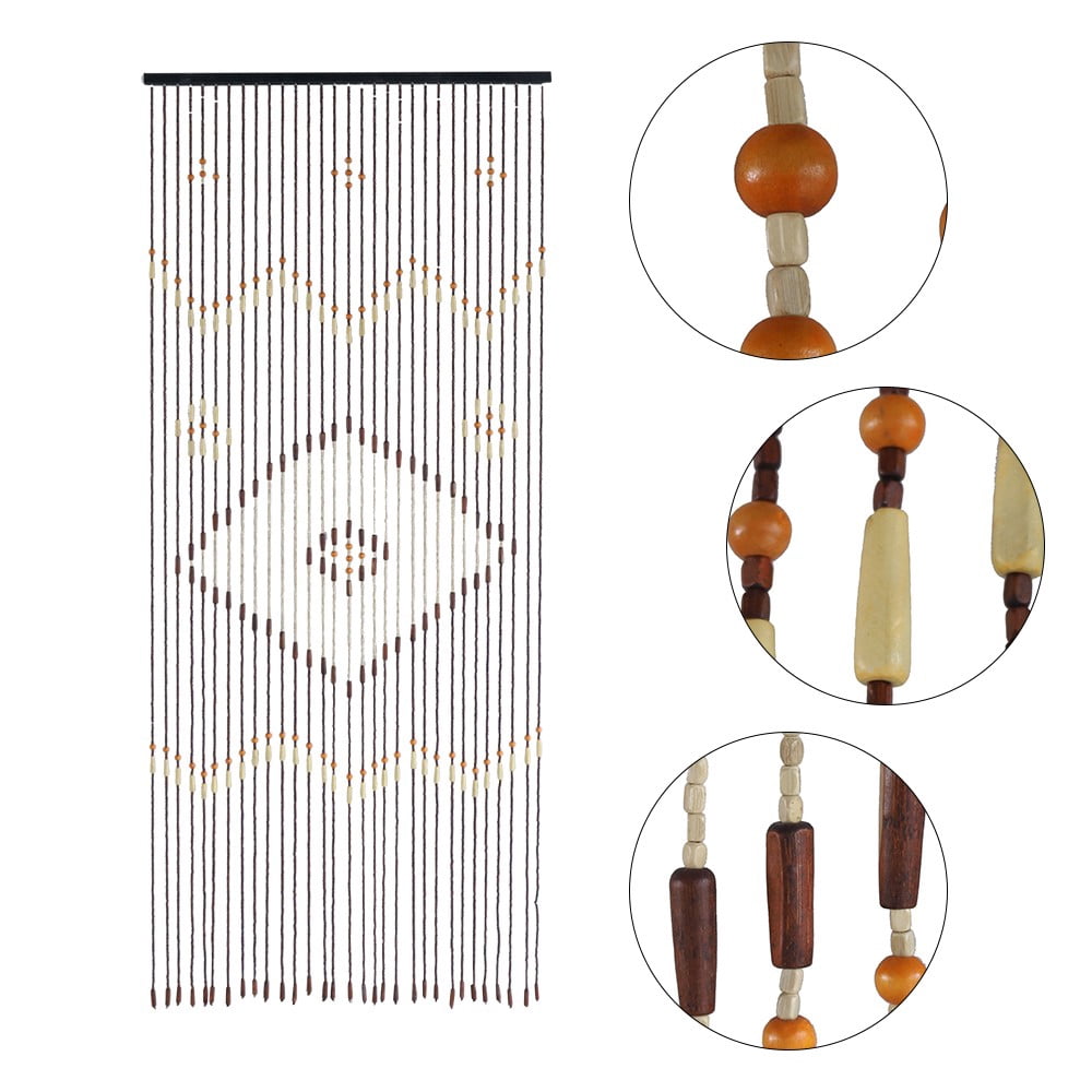 FOGGBET Bead Curtain, String Door Curtains Beaded Wooden Curtain 31 Line For Doorway