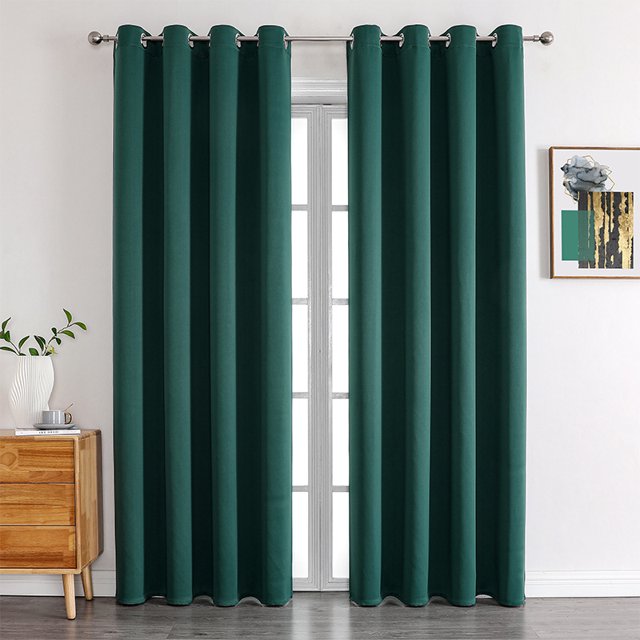 Blackout Grommet Curtain, Home Decoration, Super Soft Insulation, Suitable For Bedroom-QIUPING