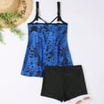 thumbnail image 4 of HaoXianJian Two Piece Swimsuits Swimdress for Women High Waisted V-Neck Bathing Suits Print Tank Top Swimwear with Shorts, 4 of 5