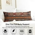 thumbnail image 3 of Boho Long Body Pillow Cover – Soft & Breathable Ethnic Fabric, Hidden Zipper, 20"x54", Stylish Abstract Tribal Print – Gift for Side Sleepers, Pregnancy, Home Decor, 3 of 7