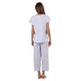 thumbnail image 4 of Casual Nights Women's Short Sleeve Top with Capri Pants Pjs Floral Border Capri Pajama Set, 4 of 5