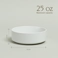 thumbnail image 4 of over&back Stackable Cereal Bowl Set - Stoneware Dishes - Comes with 4 Cereal Bowls - Easy-to-Stack Breakfast Place Settings - 6.2" x 6.2" x 2.2" - 25oz - Semi-Matte White, 4 of 10