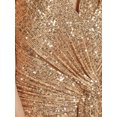 thumbnail image 5 of Wedding Dress for Women Spangled Twisted Irregular Evening Dress V-Neck Sleeveless Shining Bridesmaid Spandex Dress Party Dress, 5 of 9