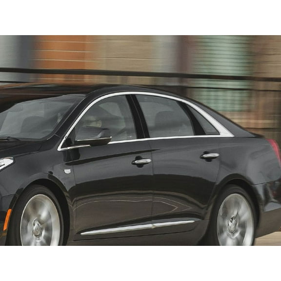 Rvinyl Pillar Post Window Trim Compatible with Cadillac XTS 2013-2019 - Carbon Fiber 4D (Black)