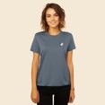 thumbnail image 3 of Dalix Ghost Embroidered Soft Cotton Short Sleeve T Shirt Womens in Vintage Navy S Small, 3 of 5