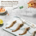 thumbnail image 3 of KMSS Shrimp Deveiner Tool Shrimp Peeler Tool Stainless Steel Blade Seafood Tool Portable Prawn Shell Peeler for Kitchen (1pcs), 3 of 7