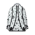 thumbnail image 3 of Bigfoot and Deer White Pattern Backpack for School, Cute School Bag with Adjustable Shoulder Straps and Padded Back, 15.3"x11"x7.1", 3 of 5